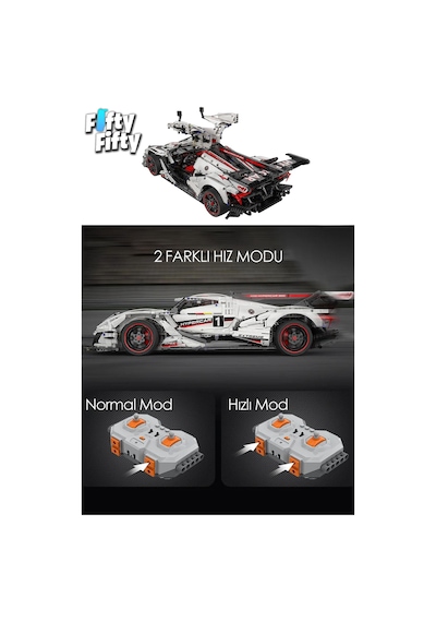 Cada V12 Hypercar -c61053w 4449 Parça Profesyonel Oyuncak Yapım Seti