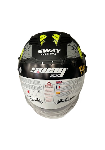 Sway SW-766 Matt Poison Açık Kask Gri - Sarı - Siyah