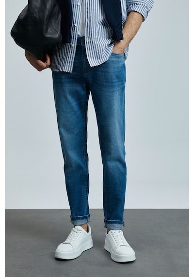 Lufian Gerardo Smart Jean Erkek Pantolon Regular Fit Mavi Mavi 111200202100300 Mavi
