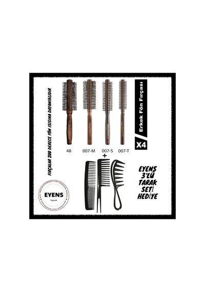 Elsa Professional 4 Lü Erkek Tarama Serisi Seti+3x Wax Tarağı