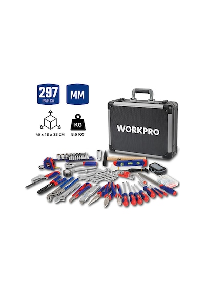 Workpro Wp209100 297 Parça Cr-v Profesyonel El Aleti Tamir Seti