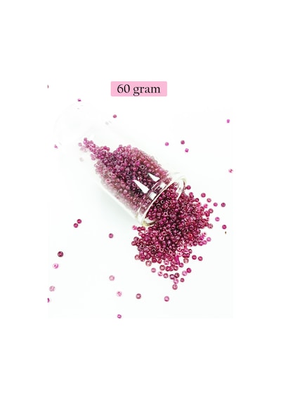 Dökme Cam Kum Boncuk 11/0 2 Mm - 60 Gram - Mor - Bnc040