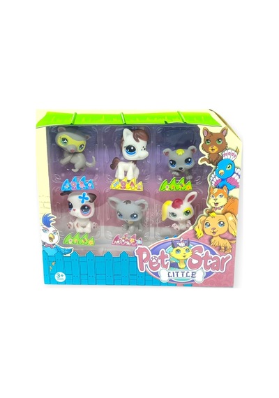 Pet Star Little 6'lı Sevimli Hayvanlar Figür Seti - 4 Minişler