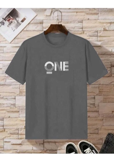 Kozia Outdoors Malkoçbey One Baskılı Overisze Unisex Basic T-shirt Füme