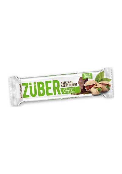 Züber Antep Fıstıklı Çikolatalı Glutensiz Meyveli Bar 40 G
