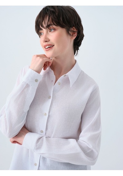 LOFT Loose Fit Kadın Gömlek U.kol Lf2039039 Q1.v1 Beyaz
