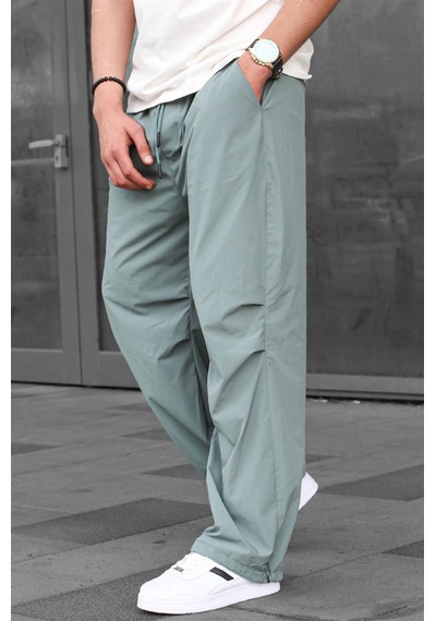 Madmext Mint Yeşili Regular Fit Erkek Paraşüt Pantolon 6504-mint Yeşili Mint