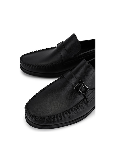 Tamer Tanca Erkek Hakiki Deri Siyah Loafer Ayakkabı 708 1502 Erk Ayk Y26 Sıyah