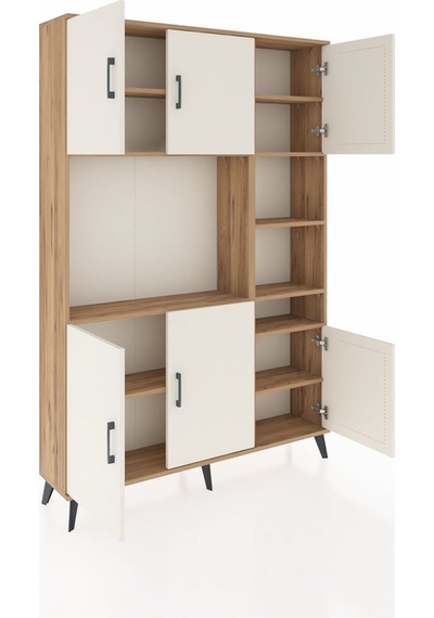 Arges Dolap 10 Raflı 6 Kapaklı 132x30x195 Çam-aytaşı/çam Çam Arges Dolap 10 Raflı 6 Kapaklı 132x30x195 Çam-aytaşı/çam Çam