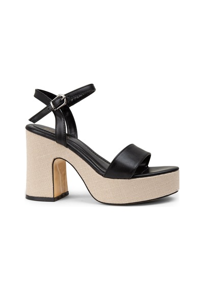 Deery Siyah Platform Topuk Kadın Sandalet - K1040zsyhm01 Siyah
