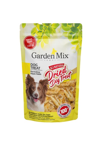 Garden Mix Kurutulmuş Tavuk Ayak Köpek Ödül Maması 100 G