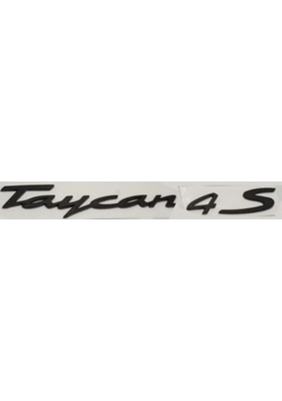 Porsche Uyumlu Yazı Taycan 4s Siyah