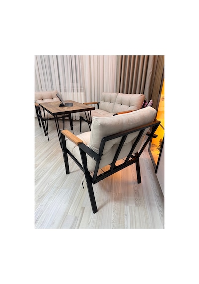 Houseart Gül Metal Bahçe Koltuk Takımı 2+1+1 Masalı Balkon Teras Cafe Oturma Grubu Krem Houseart Gül Metal Bahçe Koltuk Takımı 2+1+1 Masalı Balkon Teras Cafe Oturma Grubu Krem