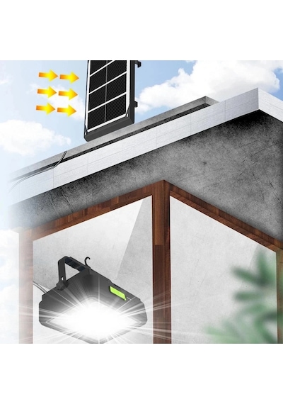 Wison Ws-5570 150 Watt Güneş Enerjili Solar Kamp Feneri Projektör
