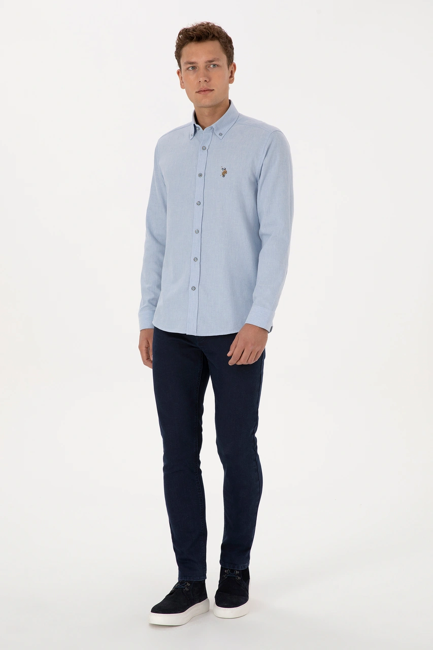 U.S. Polo Assn. Erkek Açık Mavi Uzun Kollu Basic Gömlek 50307686-VR003 U.S. Polo Assn. Erkek Açık Mavi Uzun Kollu Basic Gömlek 50307686-VR003