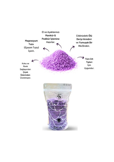 Chic Nail Love Spell Manikür & Pedikür ve Banyo Tuzu 1 KG