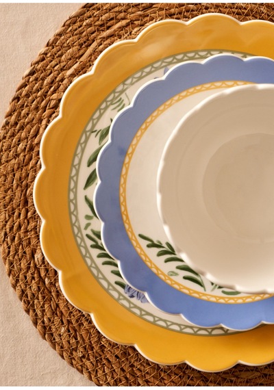 Bella Maison Bianca New Bone Servis Tabağı 26 Cm Çok Renkli