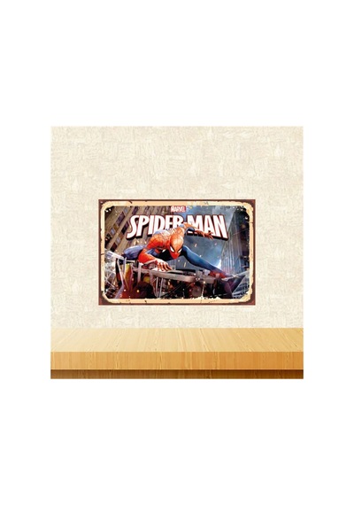 Marvel Spider Man Tasarımlı 20-30 Cm Retro Ahşap Tablo Tkfx5711 Çok Renkli - 743296799 Çok Renkli