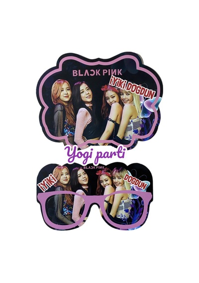 Blackpink Konuşma Balonu Gözlüğü Doğum Günü Parti Malzeme Süsü 8 Li Set Diğer