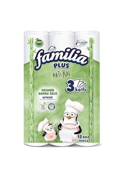 Plus Natural Penguen Havlu Kağıt 12'lı