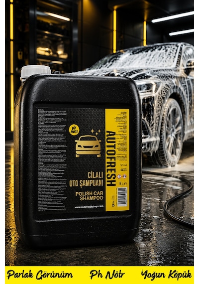 Autofresh PH Nötr Araç Araba Yıkama Cilalı Oto Şampuanı 5 L