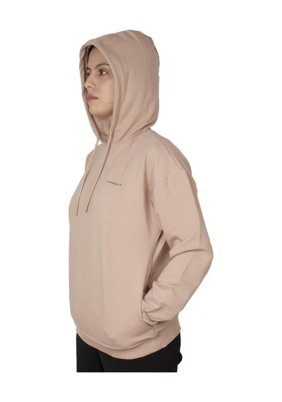 Lumberjack Sn80 Basic Hoodie Sweat Pudra Kadın Sweatshirt Pudra