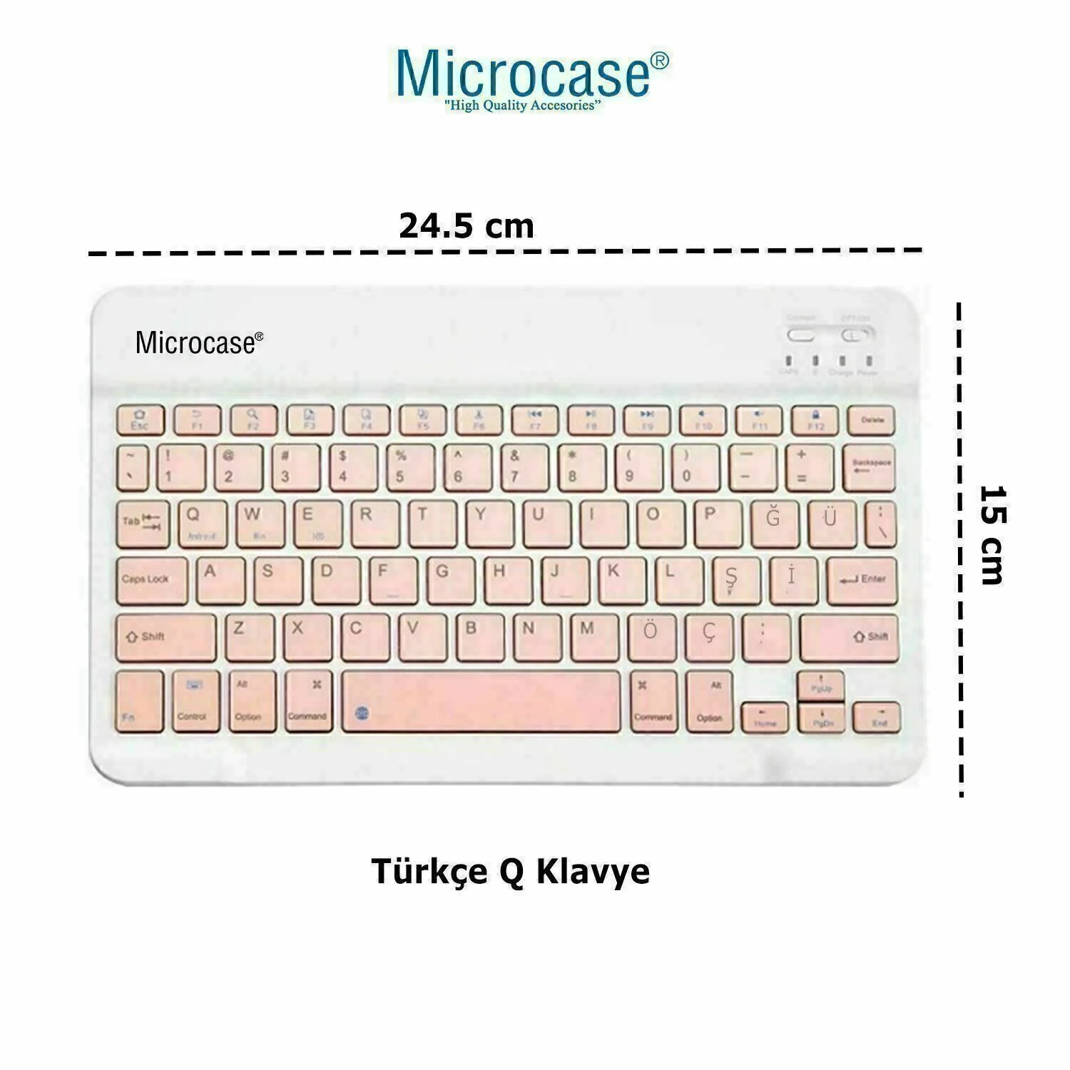 Microcase Samsung Active 4 Pro / Active 5 Pro 10.1'' İle Uyumlu Tablet Çanta+türkçe Bluetooth Klavye +mouse+ Standı - Pembe Al8127 Diğer