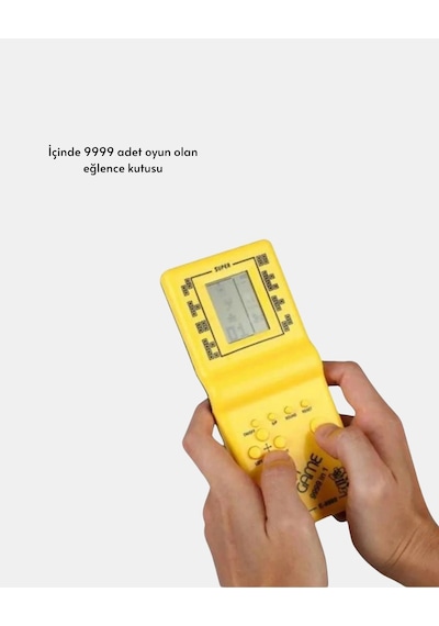 Retro Tetris El Aterisi Pil İle Çalışan Taşınabilir Mini Oyun Konsolu