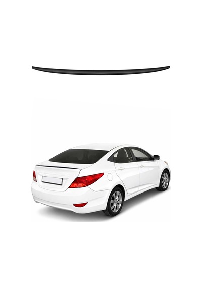 Hyundai Accent Blue 2011-2018 Arası Uyumlu Araca Özel Bagaj Spoileri Piano Siyah 1 Parça