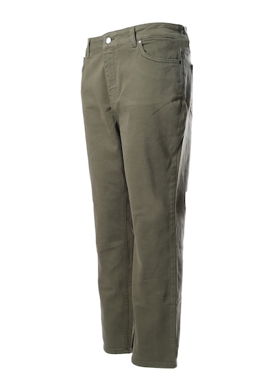 Faik Sönmez Minimalist Kadın Pantolon - Regular Fit Midi Koyu Haki