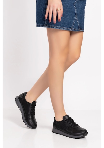 Gondol Içi Dışı Hakiki Deri Anatomik Taban Spor Ayakkabı Flf.444 Black Gt