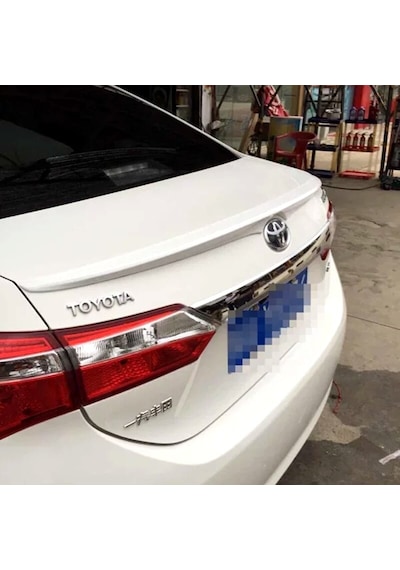 Toyota Corolla Uyumlu Bagaj Üstü Spoiler Boyalı Boyasız 2013 - 2018 Boyalı 040 Kar Beyazi