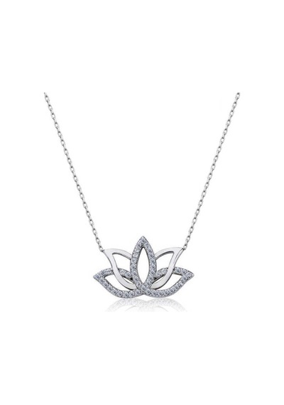 Casera's Gümüş Lotus Çiçeği Kolye Csr2180722 Gümüş