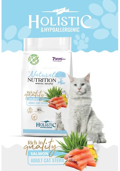 Natural Nutrition Somonlu Kısır Kedi Maması 12 Kg