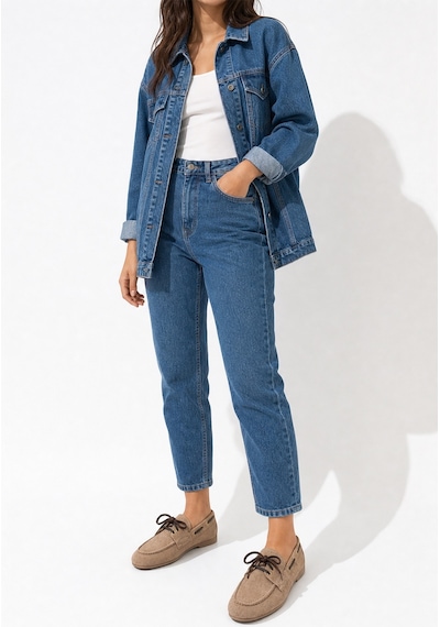 Luvi Shoes Osney Koyu Bej Süet Hakiki Deri Bağcıklı Kadın Loafer Ayakkabı