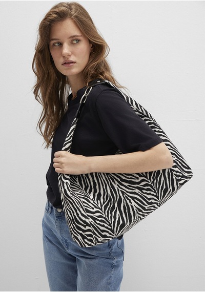 Mavi - Zebra Desenli Çanta 1913508-20933 Siyah