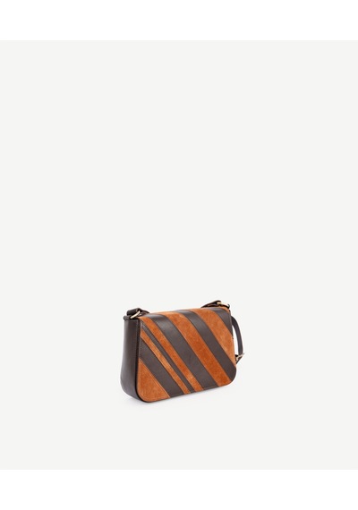Yargıcı Patch Görünümlü Deri Çapraz Çanta 25kkcn3043p 057 Kahverengi