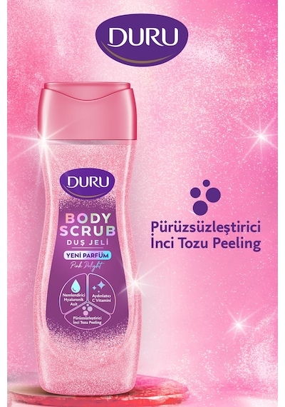 Duru Body Scrub Duş Jeli Tanışma Seti 4x450ml Gold, Crystal, Pink, Ice Çiçek