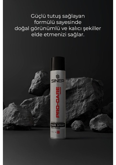 Sinep Pro-care Mega Strong Saç Spreyi 5 Numara Sertlik 400 Ml