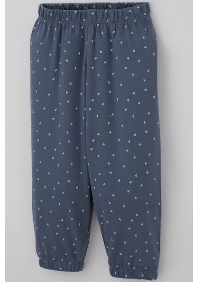 Breeze Erkek Bebek Pijama Takımı Minik Üçgenler Desenli 9 Ay-3 Yaş, Füme Füme