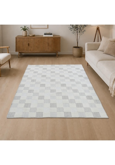 Nature Pamuk 30 Yıkanabilir Halı Modern Kilim Oturma Odası Salon Mutfak Balkon Yolluk Halısı C116b Krem