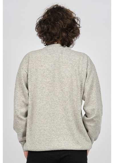 Ida Erkek Lambswool Bisiklet Yaka Kazak 0593154 Gri Gri