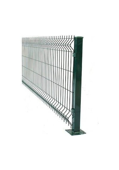 100 X 250 Cm Yeşil Panel Çit Teli Galvaniz Tel Çit Bahçe Teli 100 Cm Direk