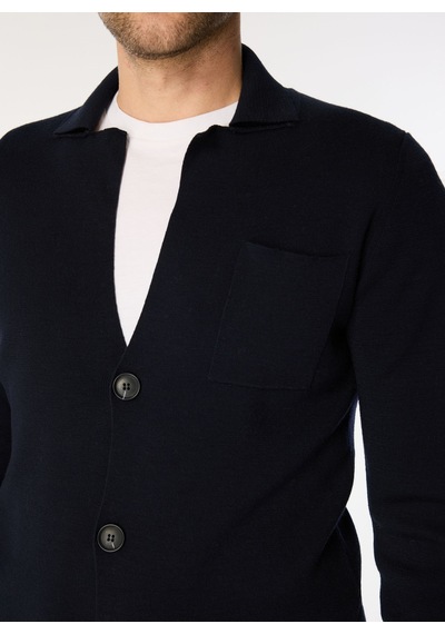 Alpha Studio Lacivert Erkek %100 Yün Slim Fit Ceket Au-7070n Jacket/coat