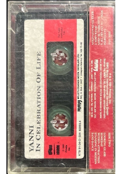 Plak Değildir Kaset Tir Kaset Yanni In Celebration Of Life Kase