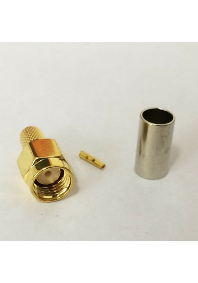RP SMA Erkek Sıkmalı Kablo Konnektörü RG58-59-142-223 LMR195-200