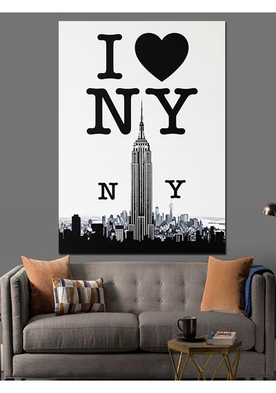 Ahşap Tablo I Love New York