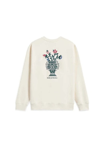 American Rag Cie Cream Pamuk 'vase' Nakışlı French Terry Sweatshirt - Şık Ve Rahat Krem