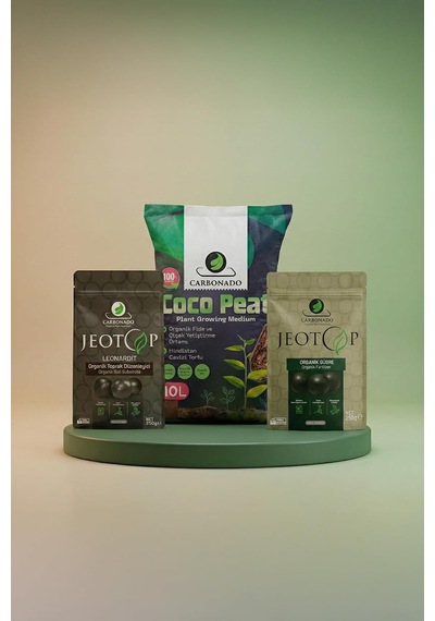 Coco Peat 10 L 1 Adet + Jeotop Leonardit Ve Organik Gübre Yetiştirme Paketi 0,250