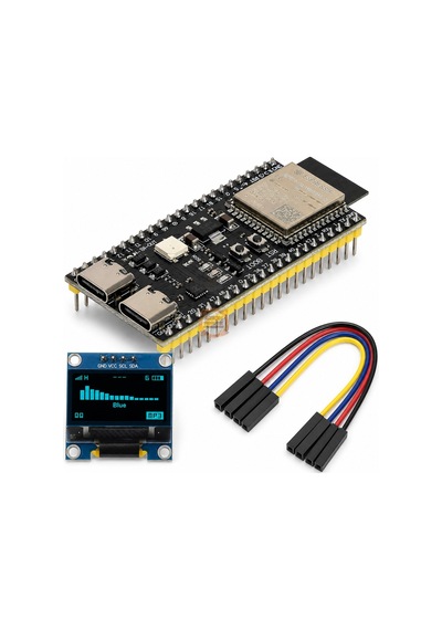 Paket Esp32-s3-devkitc-1 N16r8 + Oled Lcd 128x64 0.96 İnch Mavi Ekran + 4 Kanal Jumper Kablo Taris